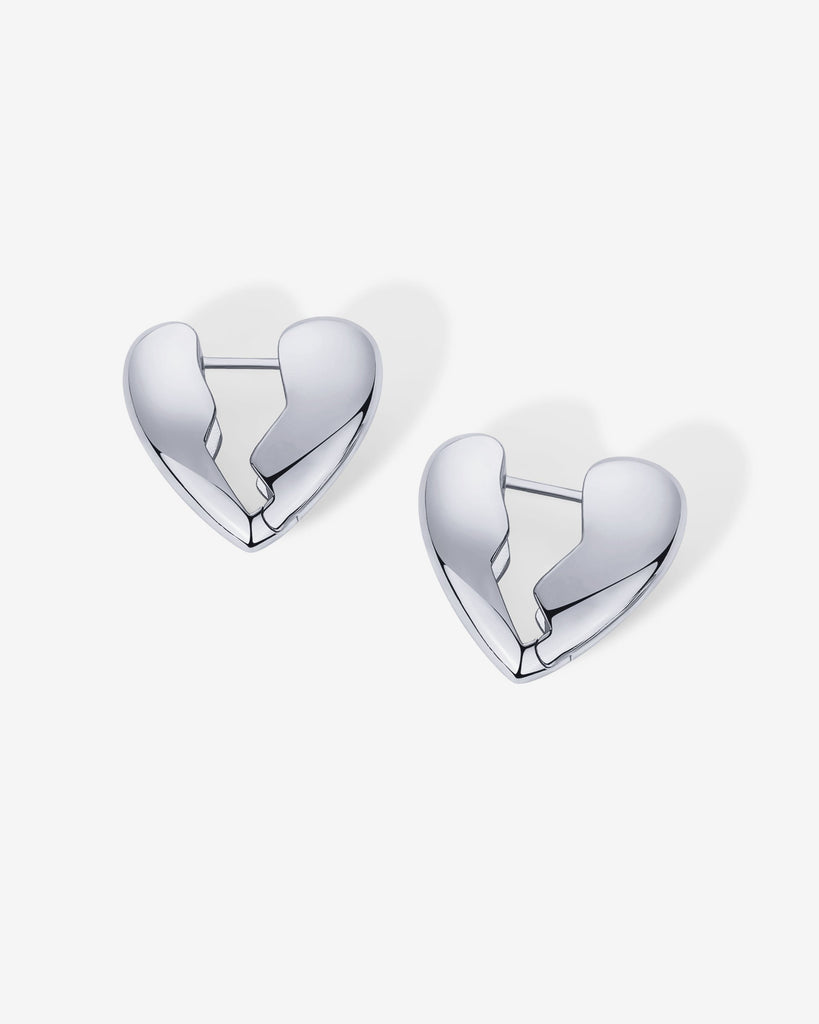 Brokenhearted Hoop Earrings #Variant_White Gold  