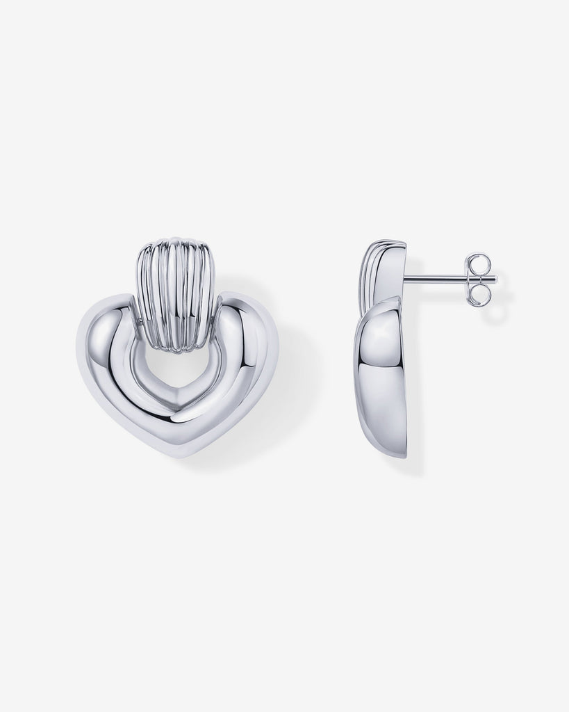 Mini Heart Door Knocker Earrings   