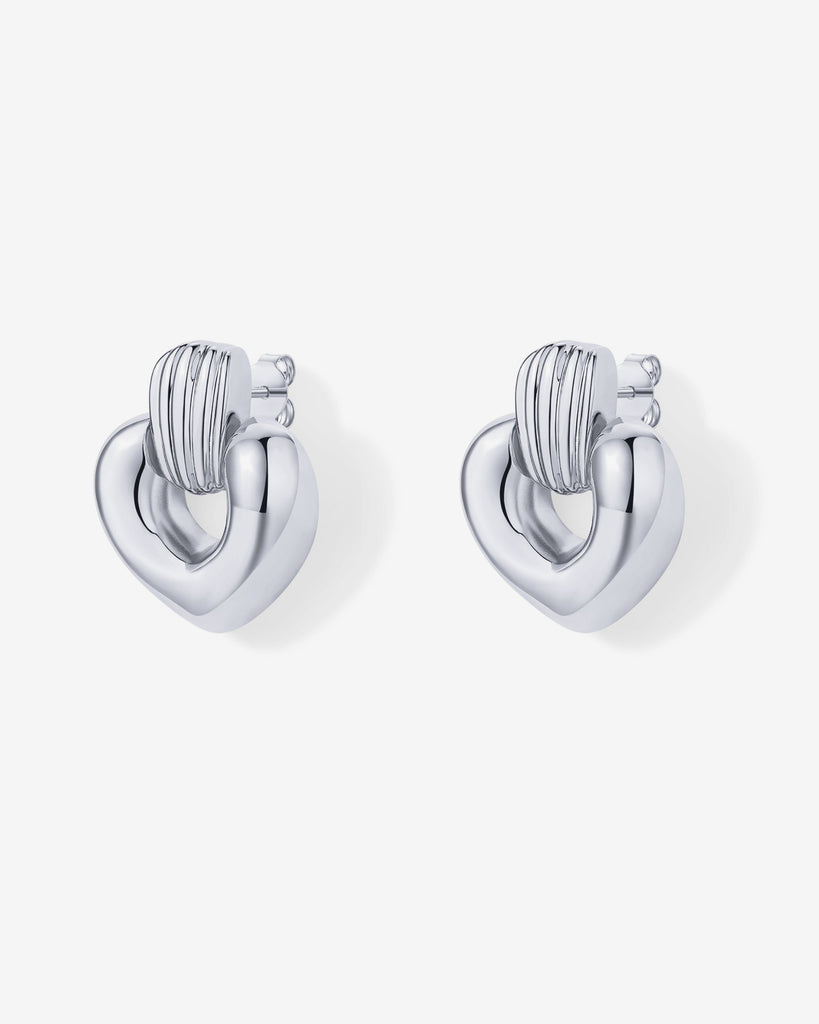 Mini Heart Door Knocker Earrings   