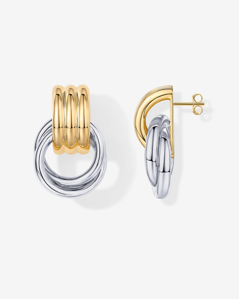 Geometric Dangle Earrings #Variant_Two-Toned  
