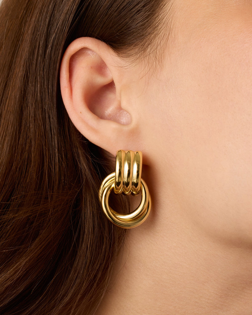 Geometric Dangle Earrings #Variant_Two-Toned  