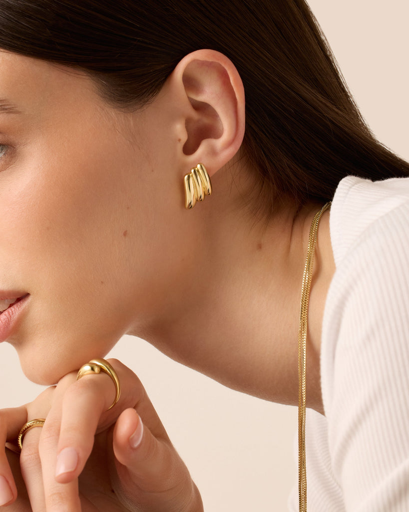 Angel Wing Stud Earrings   