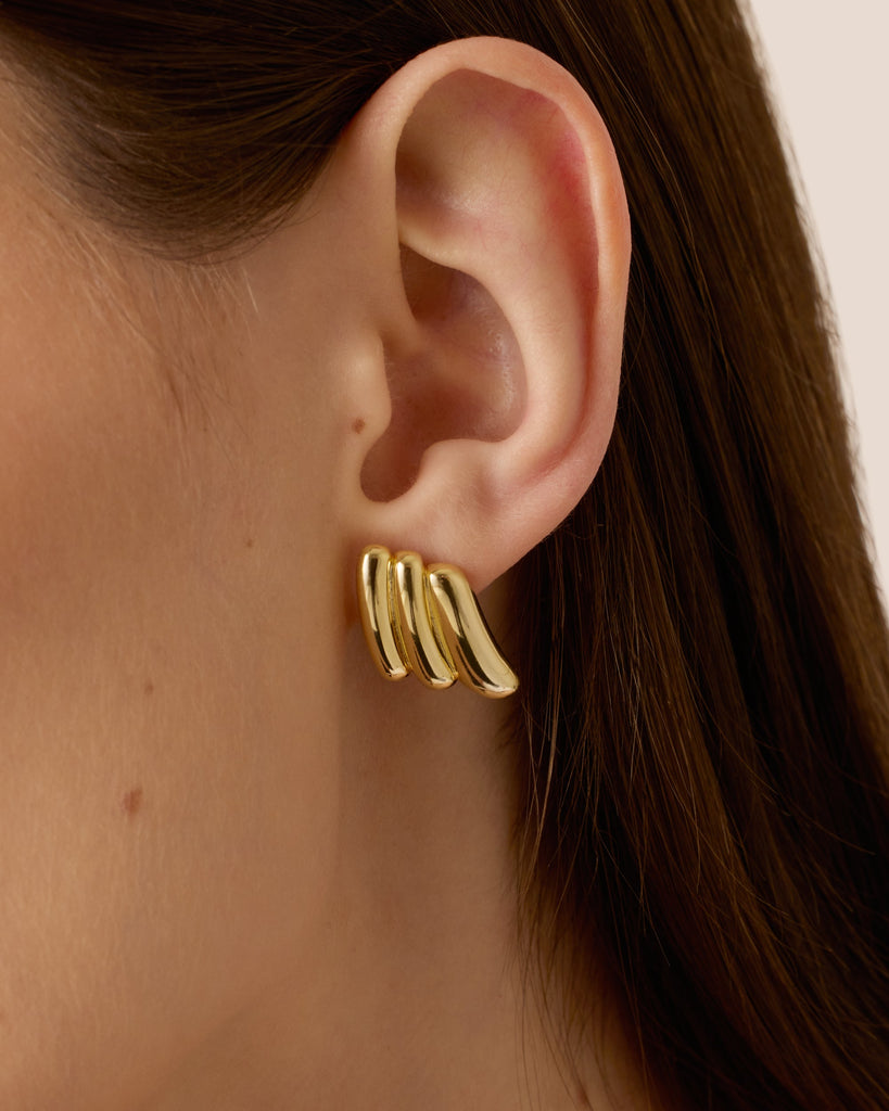 Angel Wing Stud Earrings   