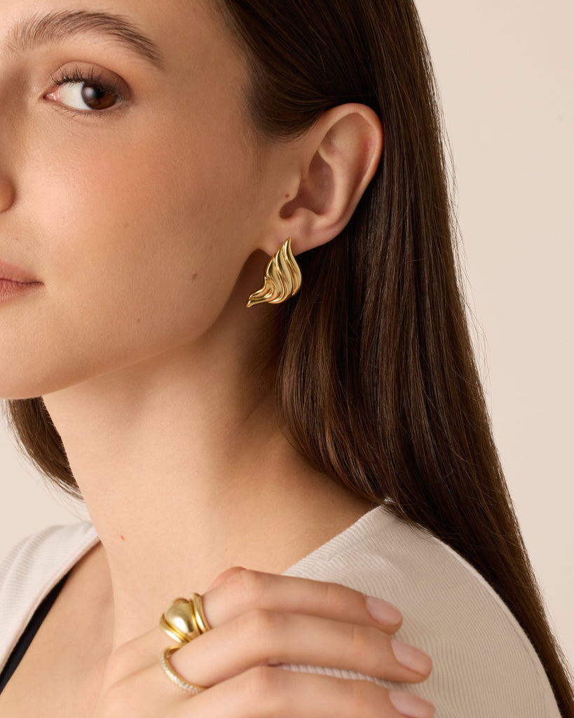 Croissant Stud Earrings   