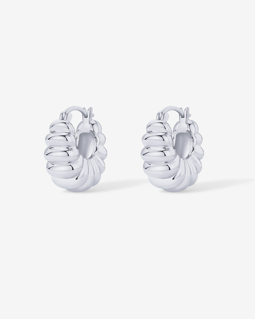 Chunky Ribbed Retro Hoops   