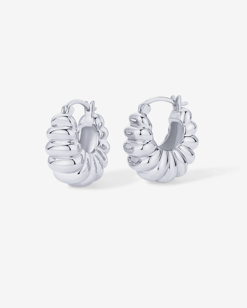 Chunky Ribbed Retro Hoops   