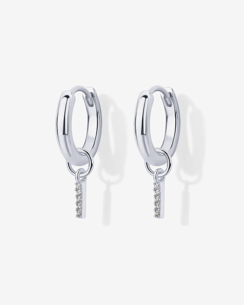 Mix and Match Huggie and Pearl Charm Set #Variant_White Gold  