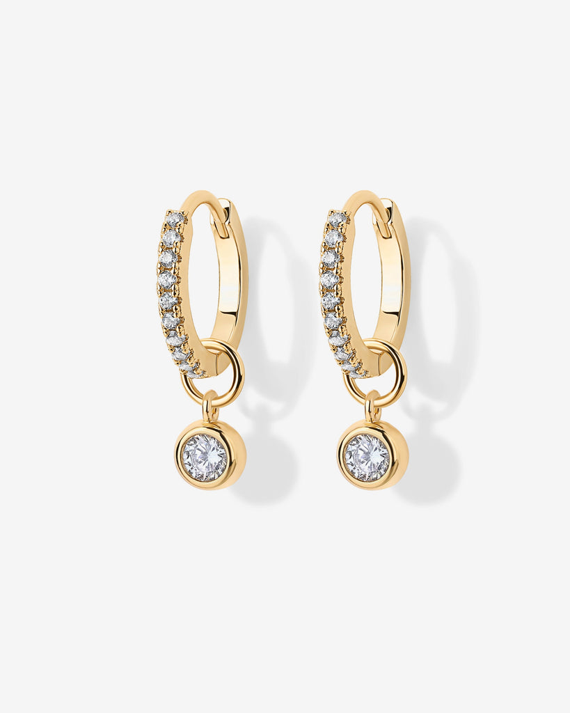 Mix and Match Huggie and Heart Charm Set #Variant_Yellow Gold  
