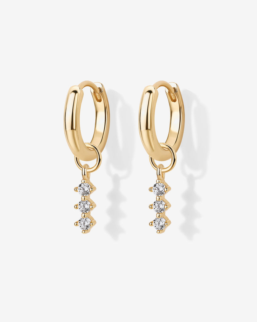 Mix and Match Huggie and Flower Charm Set #Variant_Yellow Gold  