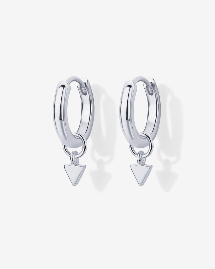 Mix and Match Huggie and Flower Charm Set #Variant_White Gold  