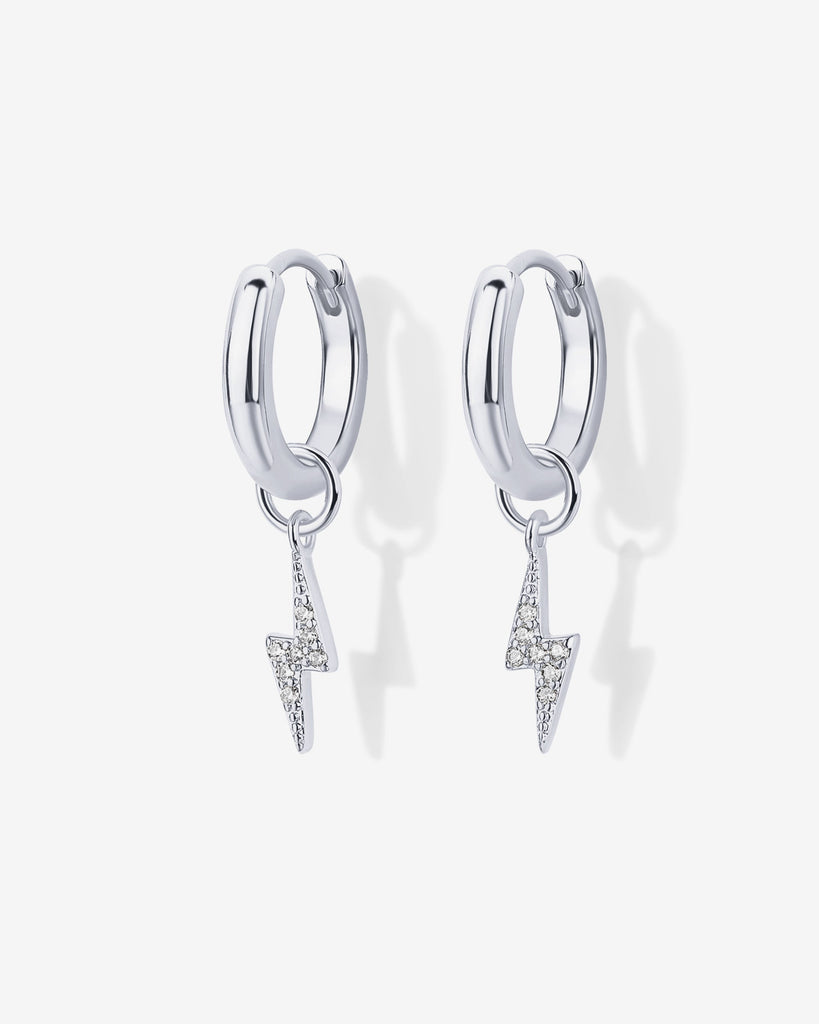 Mix and Match Huggie and Celestial Charm Set #Variant_White Gold  