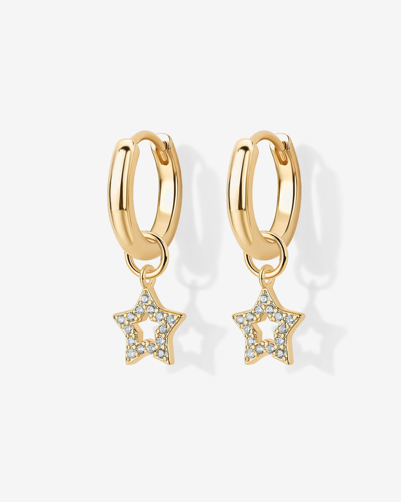 Mix and Match Huggie and Celestial Charm Set #Variant_Yellow Gold  