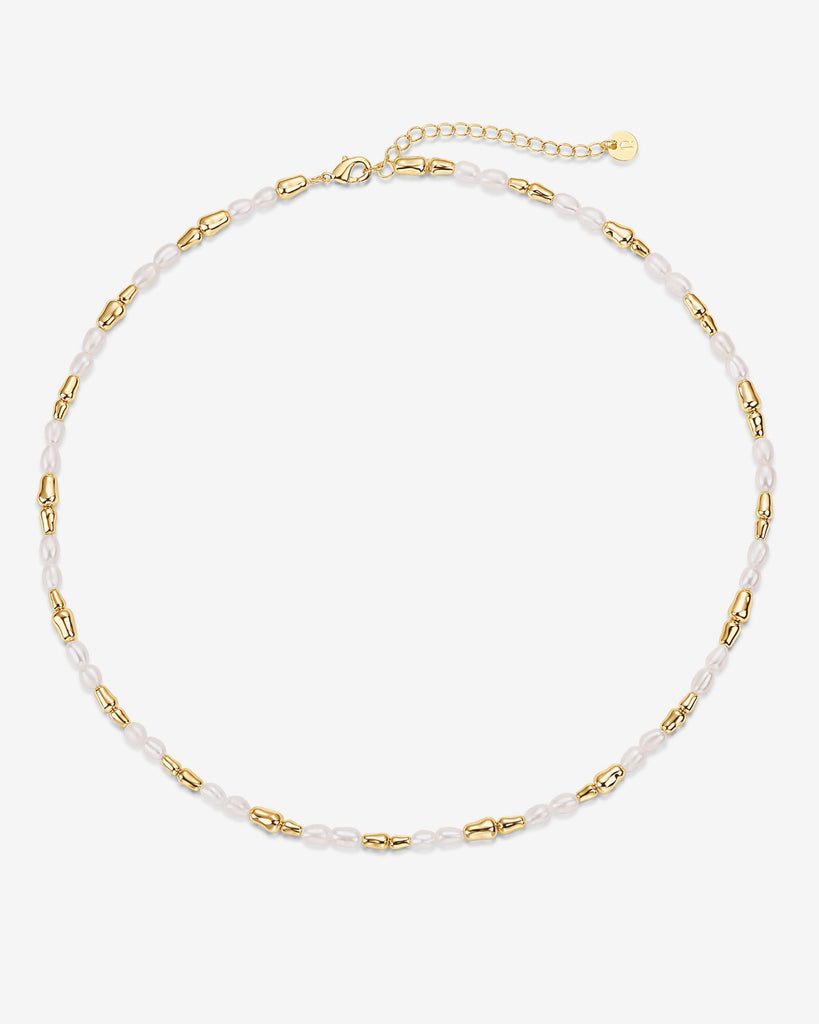 Bead and Freshwater Pearl Necklace   