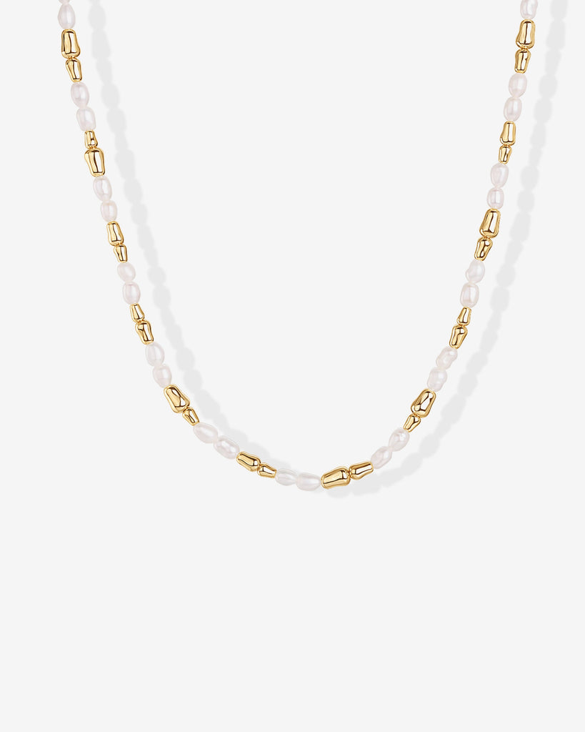 Bead and Freshwater Pearl Necklace   