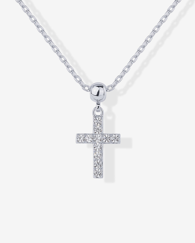 Cross Pendant Necklace #Variant_White Gold / Cross  