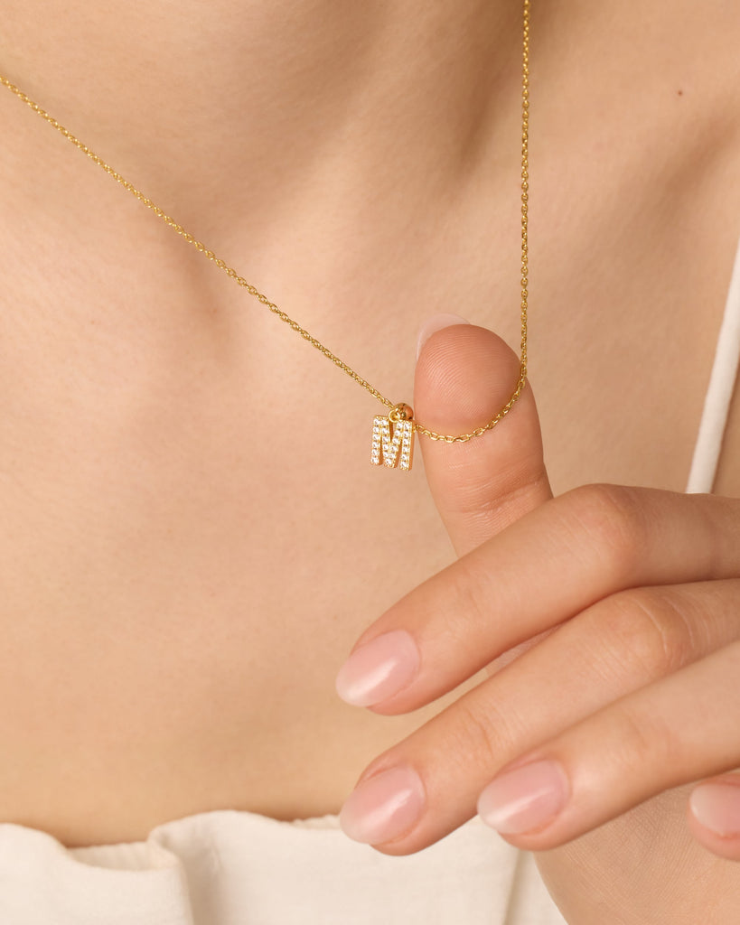 Initial Charm Necklace   