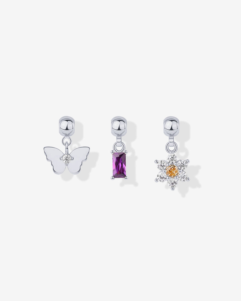 Whimsy Butterfly Charm Necklace #Variant_White Gold / Whimsy Butterfly  