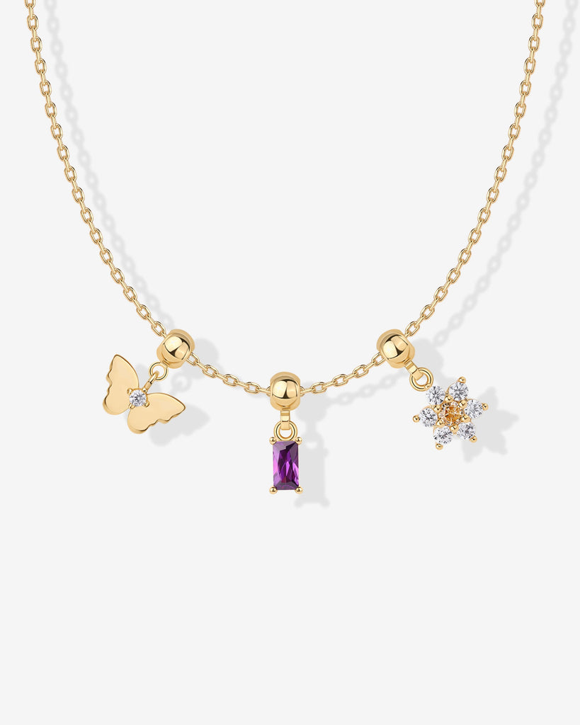 Whimsy Butterfly Charm Necklace #Variant_Yellow Gold / Whimsy Butterfly  
