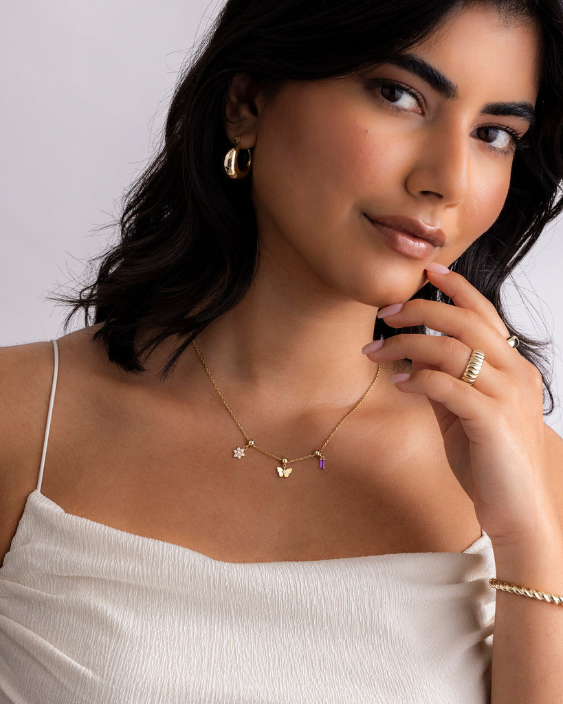 Whimsy Butterfly Charm Necklace   