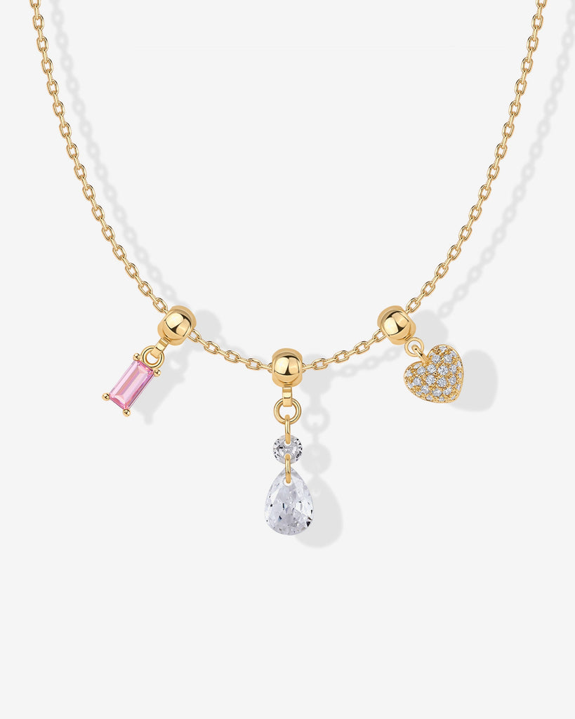 Whimsy Heart Charm Necklace #Variant_Yellow Gold / Whimsy Heart Charm  