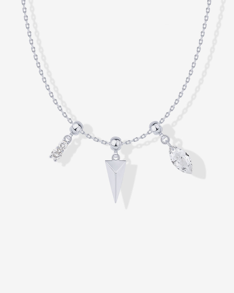 Whimsy Spike Charm Necklace #Variant_White Gold / Whimsy Spike Charm  