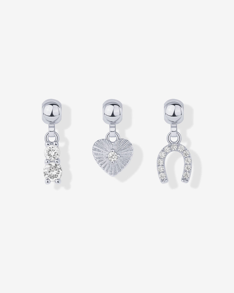 Whimsy Horseshoe Charm Necklace #Variant_White Gold / Whimsy Horseshoe Charm  