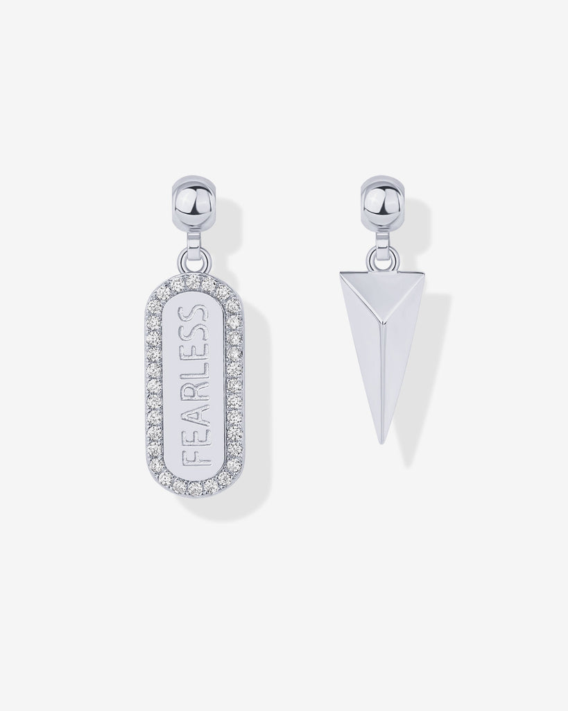 Fearless Mood Charm Necklace #Variant_White Gold / Fearless Mood Charm  
