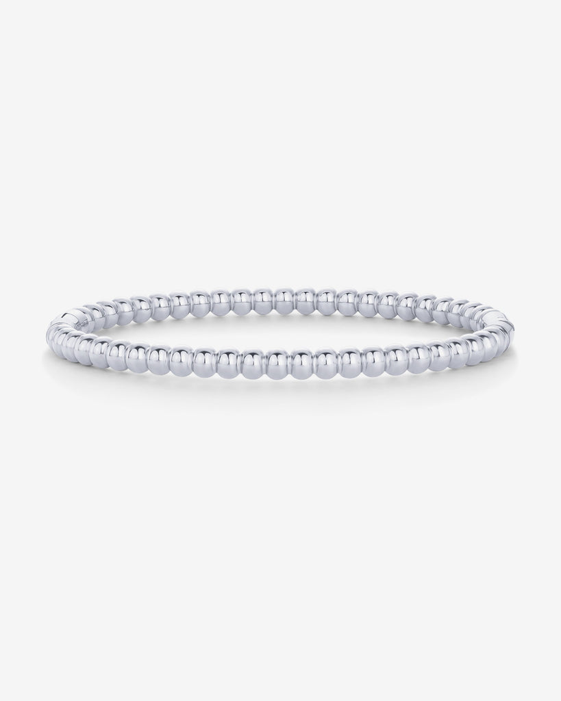 Timeless Beaded Bangle #Variant_White Gold / 7 Inches  