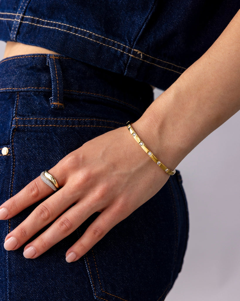 Skinny Love Bangle #Variant_White Gold / 7 Inches  