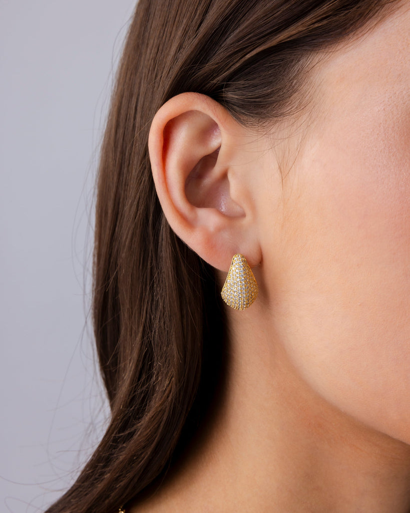 Pavé Drop Earrings #Variant_White Gold  