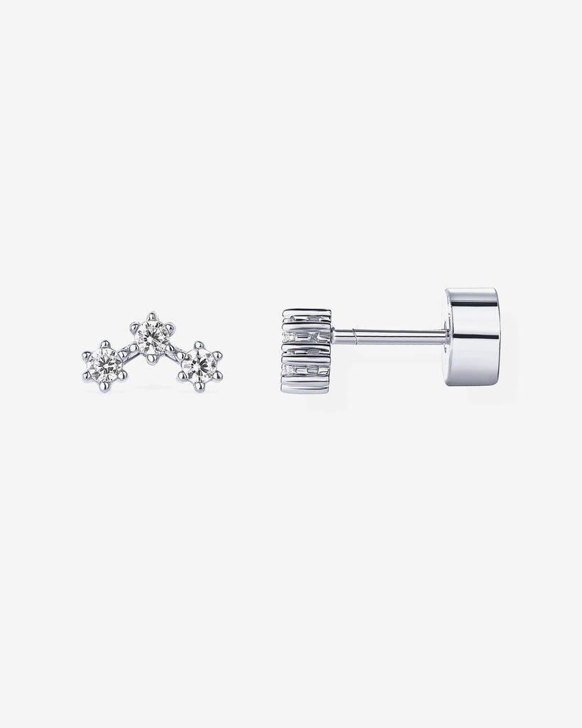Cluster Starburst Screwbacks #Variant_White Gold  