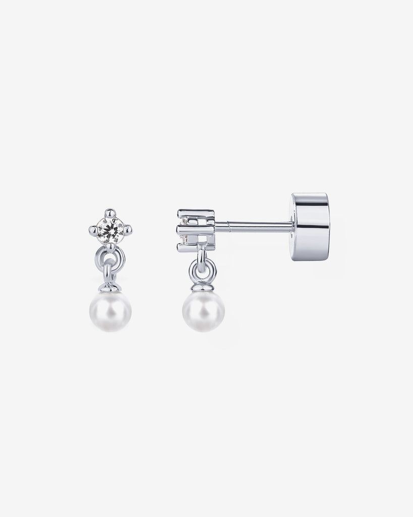Mixed-Media Pear Dangle Drop Screwbacks #Variant_White Gold  