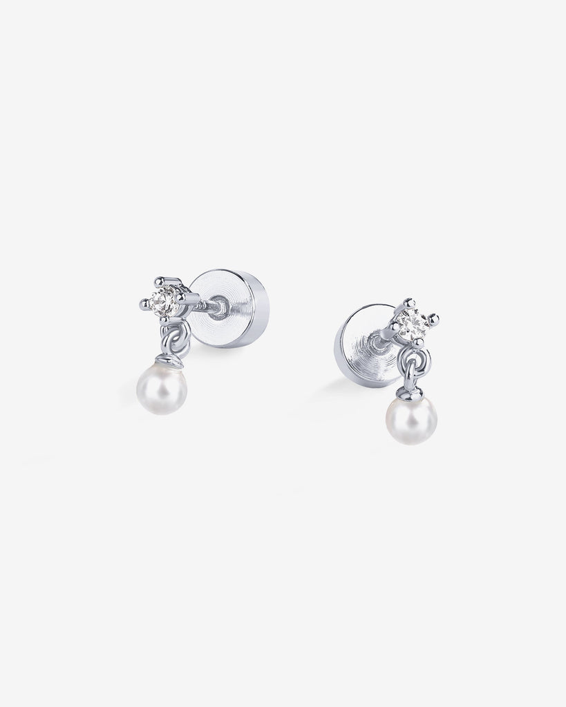 Mixed-Media Pear Dangle Drop Screwbacks #Variant_White Gold  