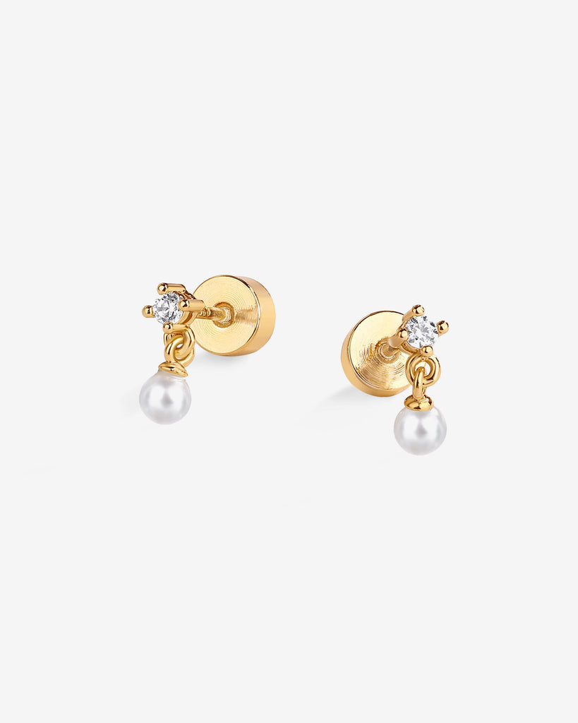 Mixed-Media Pear Dangle Drop Screwbacks #Variant_Yellow Gold  