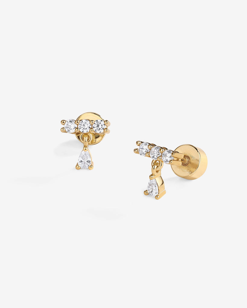 Mini Cluster Dangle Screwbacks #Variant_Yellow Gold  