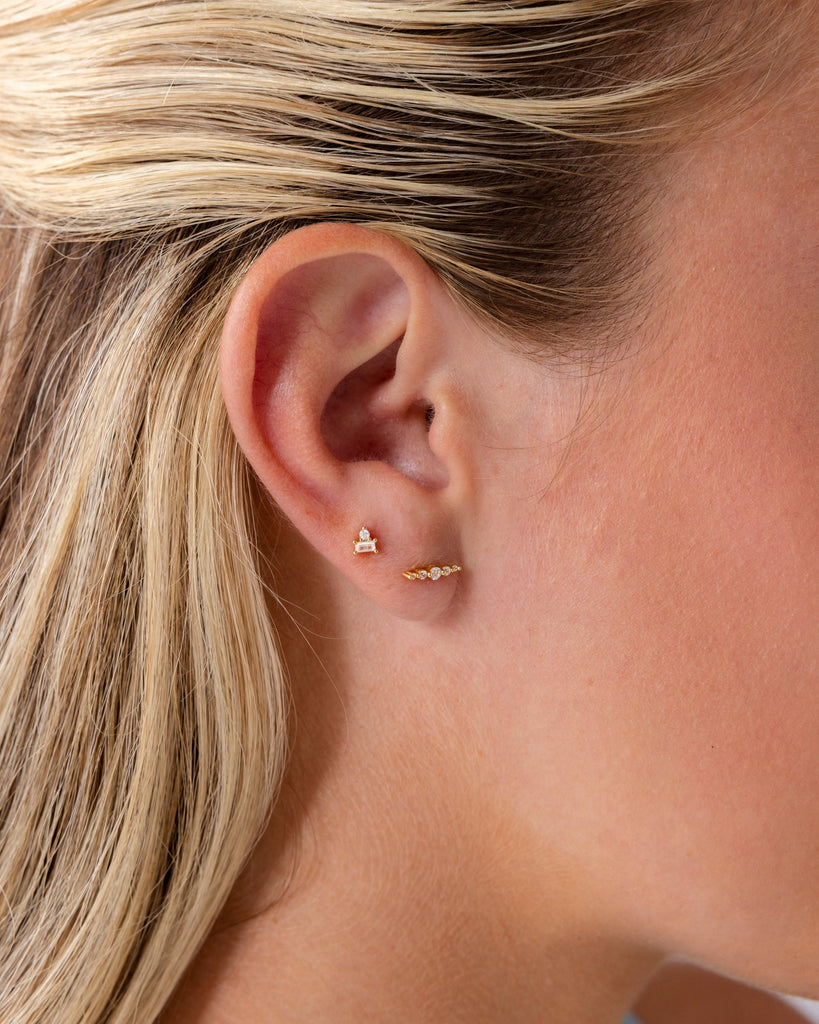 Minimalist Climber Studs #2406-E26_White Gold  