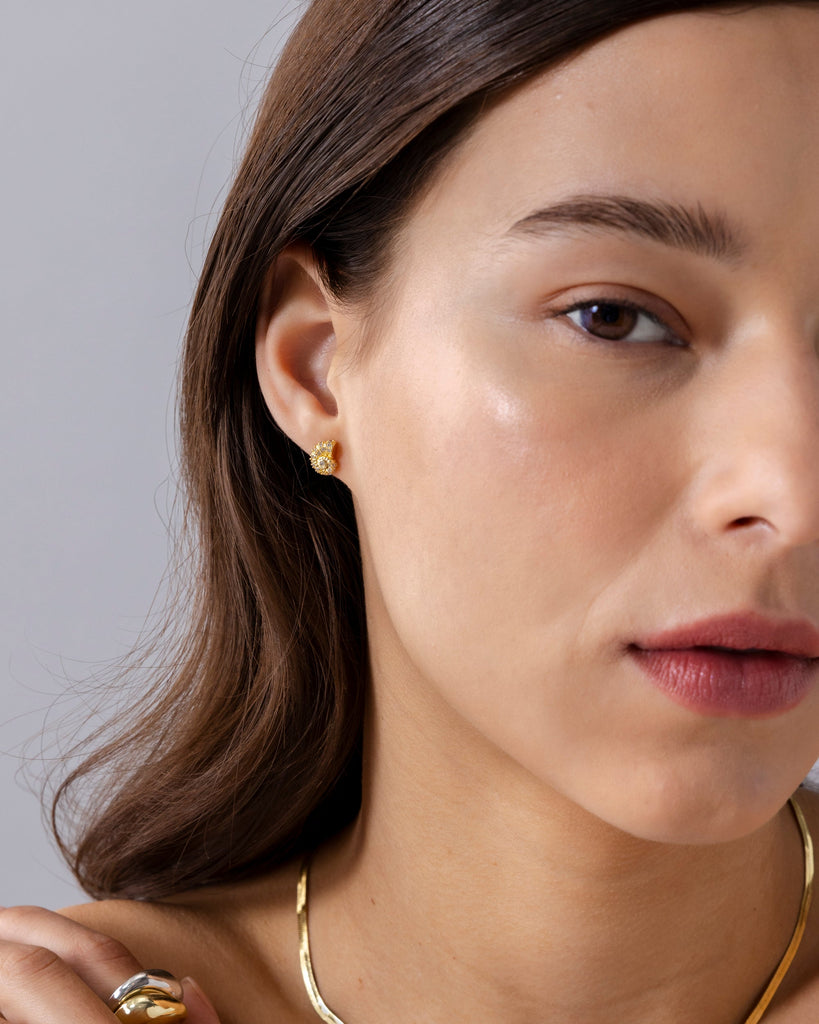 Nauti Shine Studs #Variant_Yellow Gold  