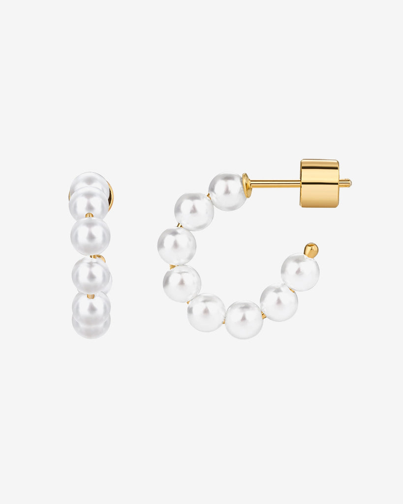 Timeless Pearl Hoops #Variant_Yellow Gold  