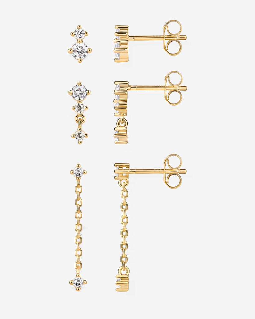 Mix and Match Stud and Dangle 3 Pack #Variant_Yellow Gold  