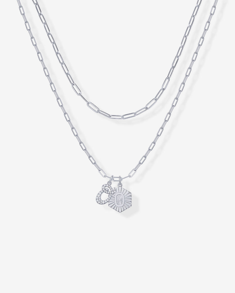 Initial Layered Pendant 2406-N01_White Gold_O  