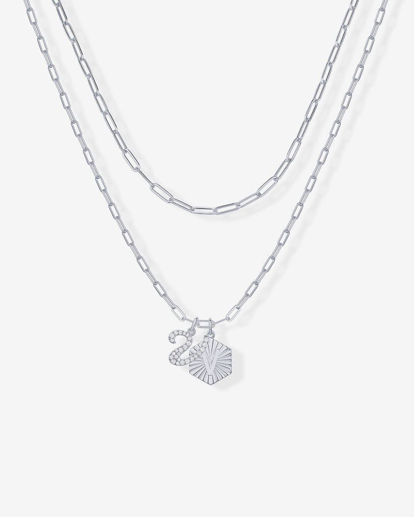 Initial Layered Pendant 2406-N01_White Gold_V  