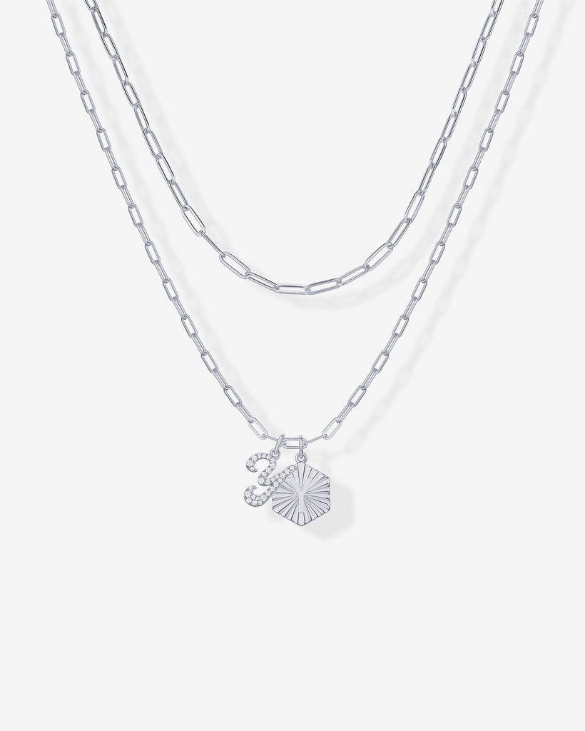 Initial Layered Pendant 2406-N01_White Gold_Y  