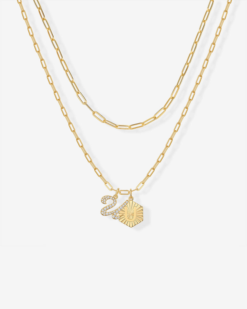 Initial Layered Pendant 2406-N01_Yellow Gold_U  