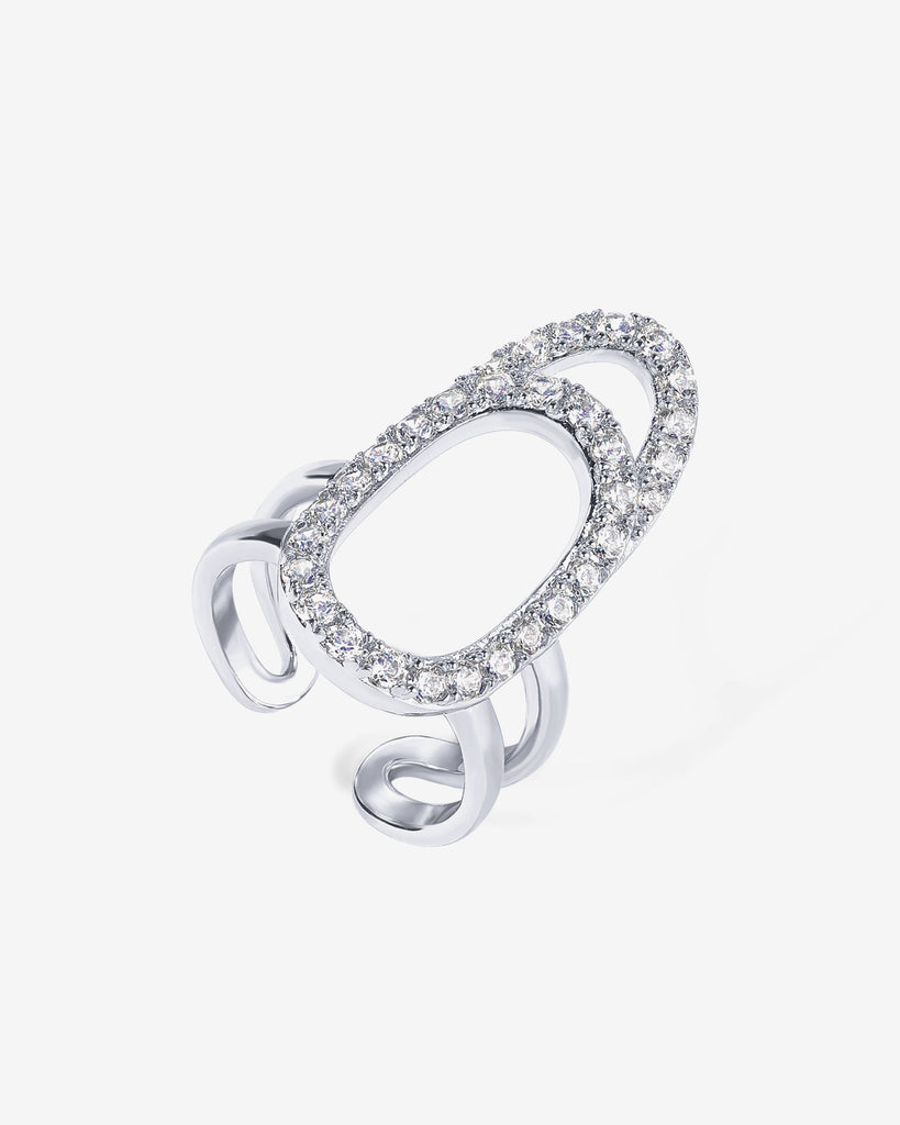 Manicure Nail Ring #2406-RN01_White Gold  