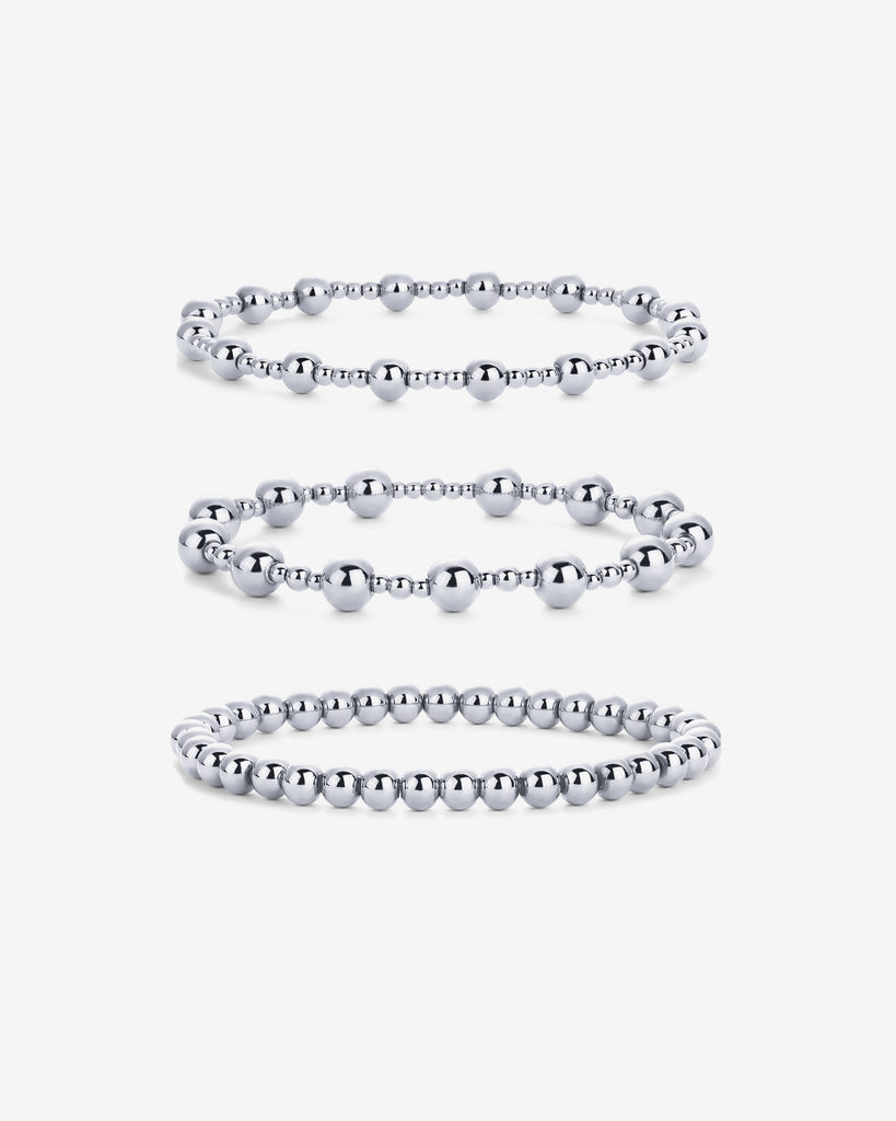 Ball Beaded Bracelet Trio   
