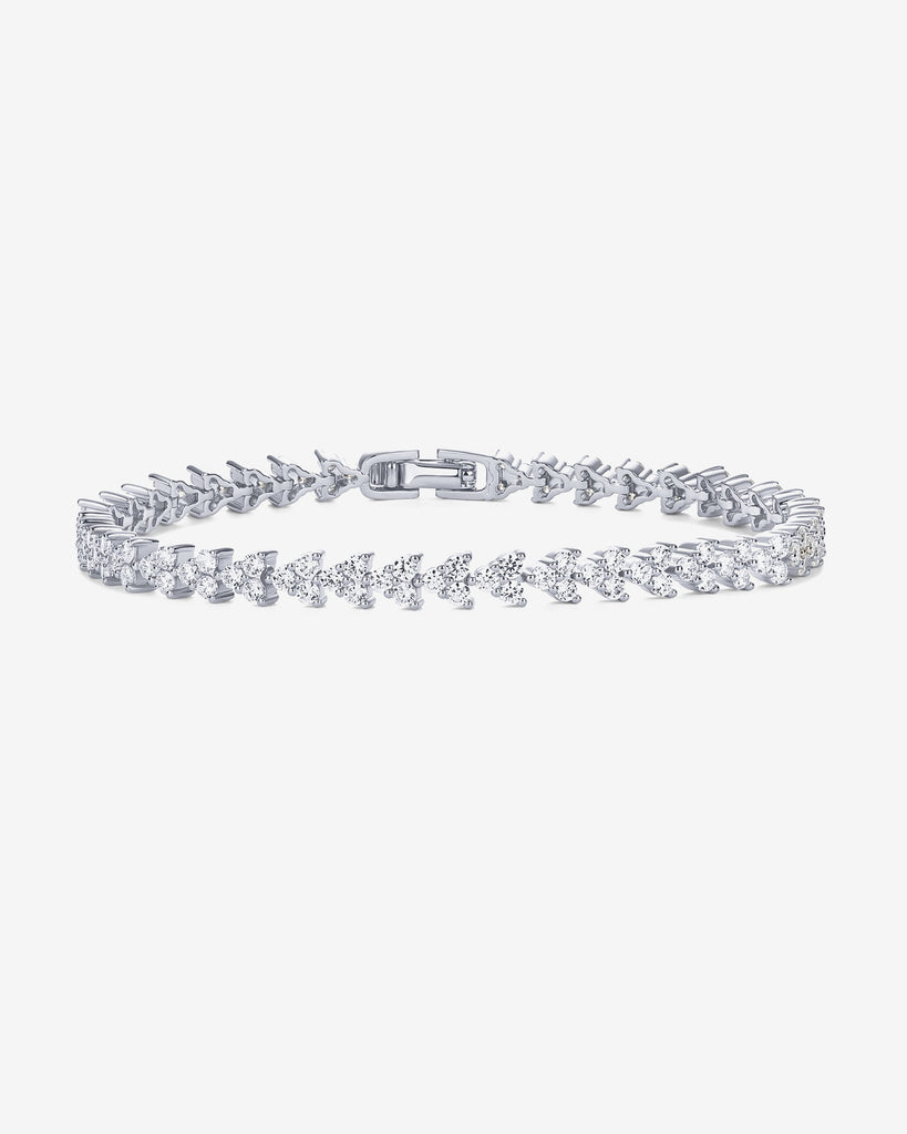 Trinity Tennis Bracelet #Variant_White Gold  