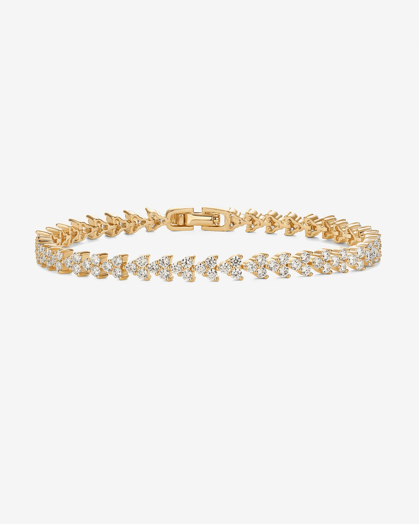 Trinity Tennis Bracelet #Variant_Yellow Gold  
