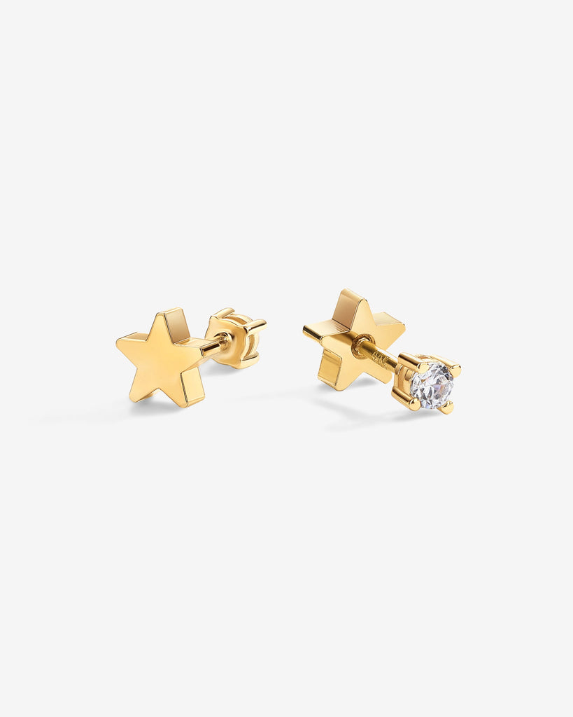Two-Way Star Studs #Variant_Yellow Gold  