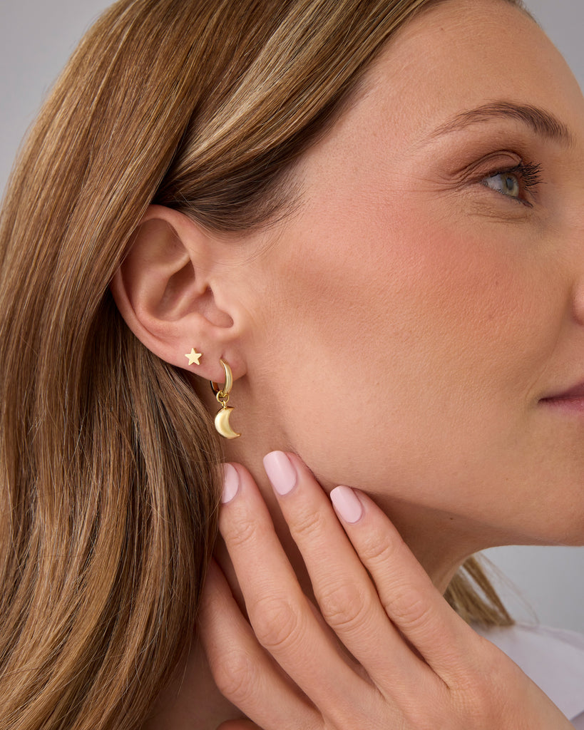 Two-Way Star Studs #Variant_White Gold  