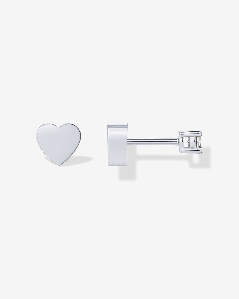 Two-Way Heart Studs #Variant_White Gold  